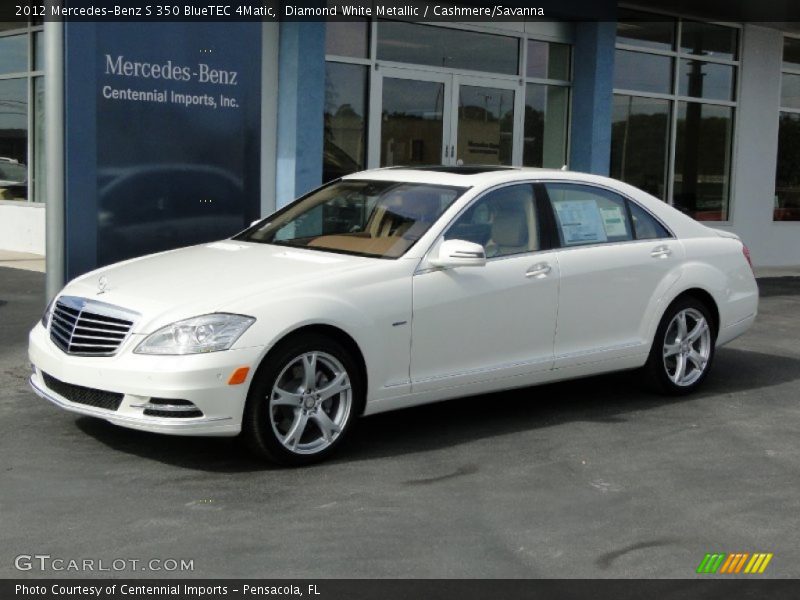 Diamond White Metallic / Cashmere/Savanna 2012 Mercedes-Benz S 350 BlueTEC 4Matic