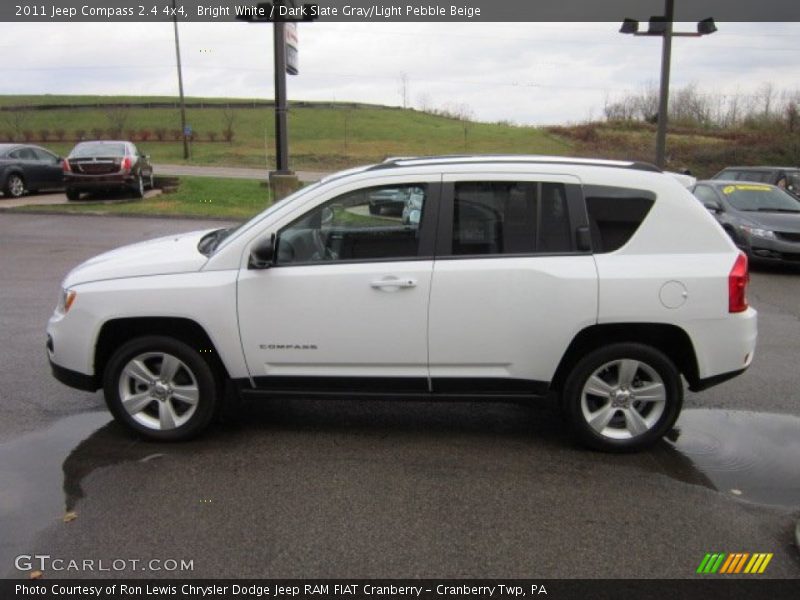 Bright White / Dark Slate Gray/Light Pebble Beige 2011 Jeep Compass 2.4 4x4