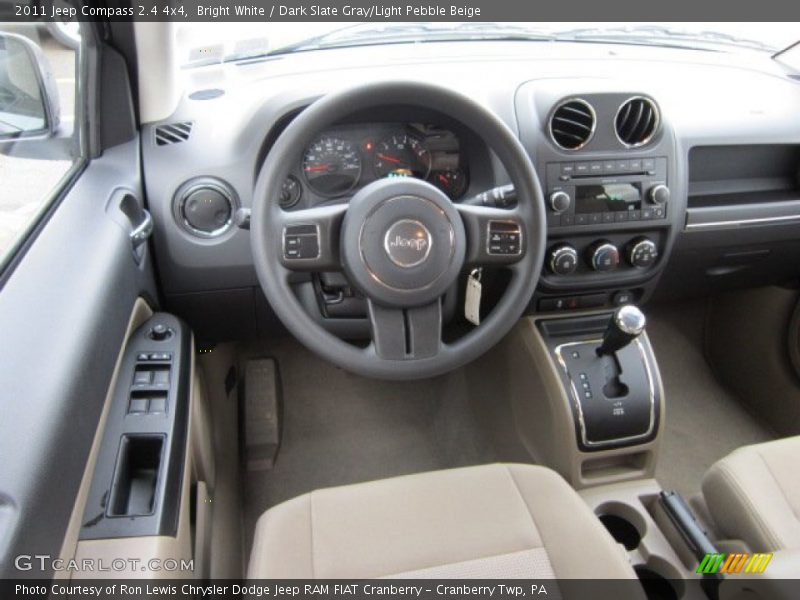 Bright White / Dark Slate Gray/Light Pebble Beige 2011 Jeep Compass 2.4 4x4