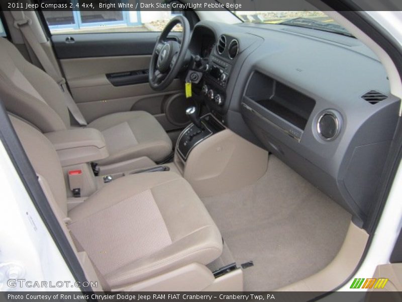 Bright White / Dark Slate Gray/Light Pebble Beige 2011 Jeep Compass 2.4 4x4