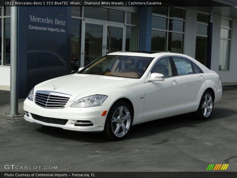 Diamond White Metallic / Cashmere/Savanna 2012 Mercedes-Benz S 350 BlueTEC 4Matic