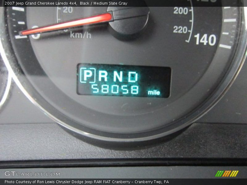 Black / Medium Slate Gray 2007 Jeep Grand Cherokee Laredo 4x4