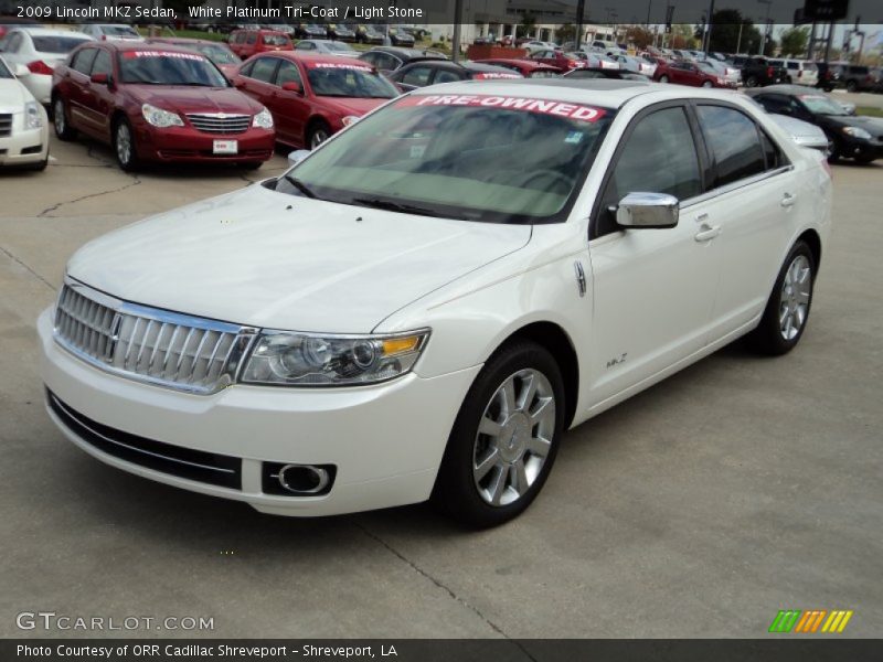 White Platinum Tri-Coat / Light Stone 2009 Lincoln MKZ Sedan
