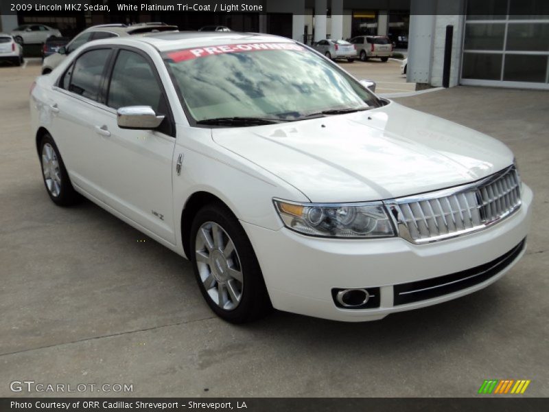 White Platinum Tri-Coat / Light Stone 2009 Lincoln MKZ Sedan