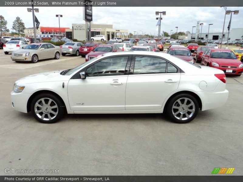 White Platinum Tri-Coat / Light Stone 2009 Lincoln MKZ Sedan