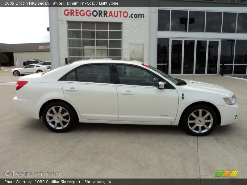 White Platinum Tri-Coat / Light Stone 2009 Lincoln MKZ Sedan