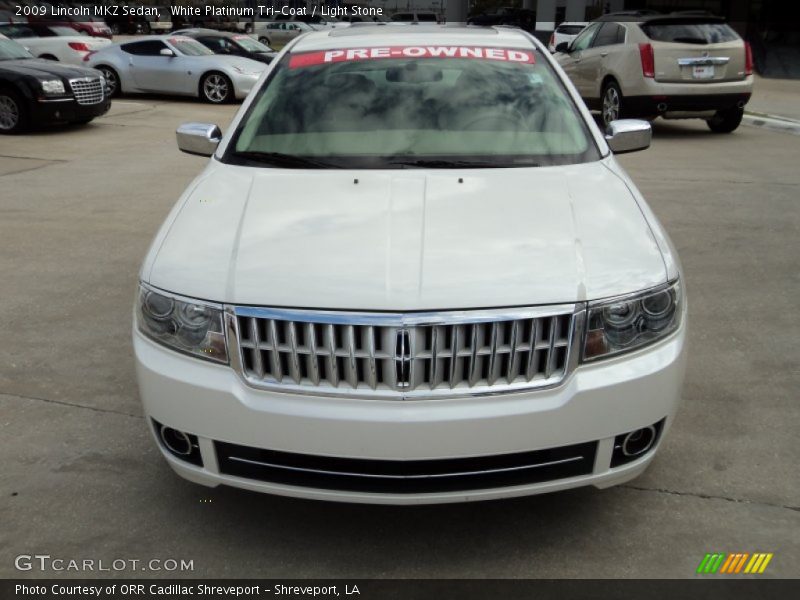 White Platinum Tri-Coat / Light Stone 2009 Lincoln MKZ Sedan