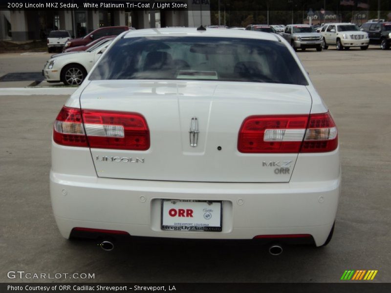 White Platinum Tri-Coat / Light Stone 2009 Lincoln MKZ Sedan