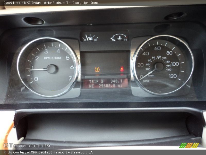 White Platinum Tri-Coat / Light Stone 2009 Lincoln MKZ Sedan