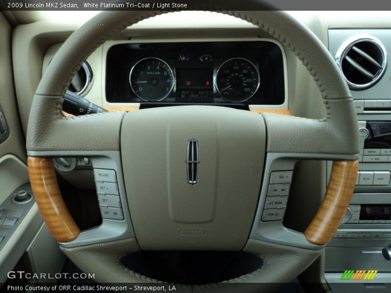 White Platinum Tri-Coat / Light Stone 2009 Lincoln MKZ Sedan