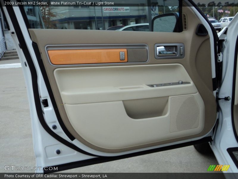 White Platinum Tri-Coat / Light Stone 2009 Lincoln MKZ Sedan