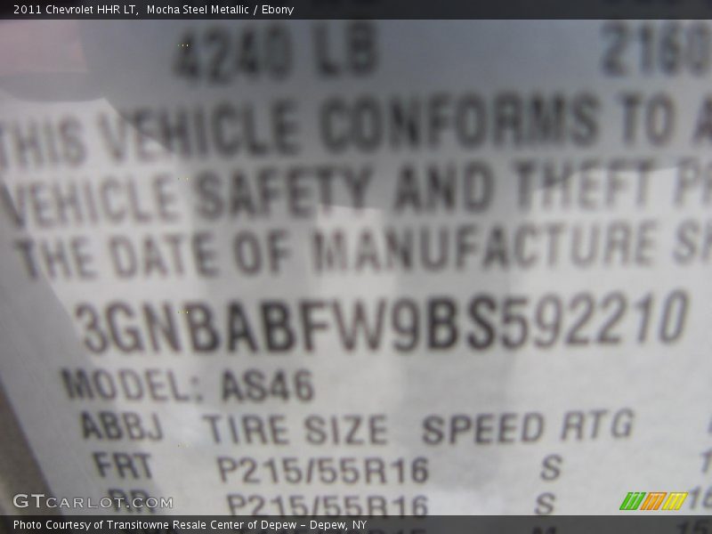 Mocha Steel Metallic / Ebony 2011 Chevrolet HHR LT