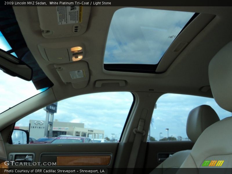White Platinum Tri-Coat / Light Stone 2009 Lincoln MKZ Sedan