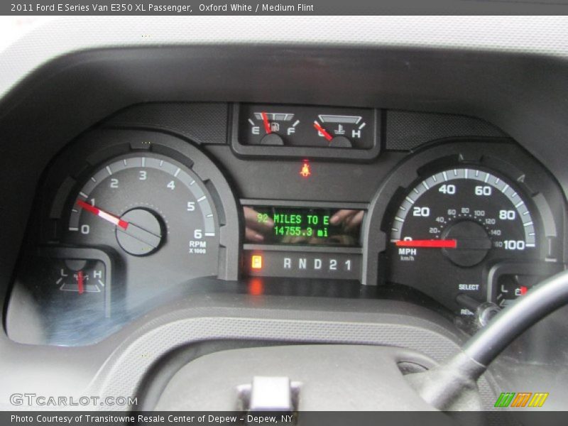 Oxford White / Medium Flint 2011 Ford E Series Van E350 XL Passenger