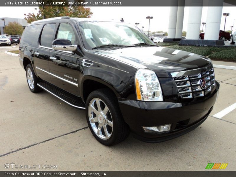 Black Raven / Cashmere/Cocoa 2012 Cadillac Escalade ESV Luxury