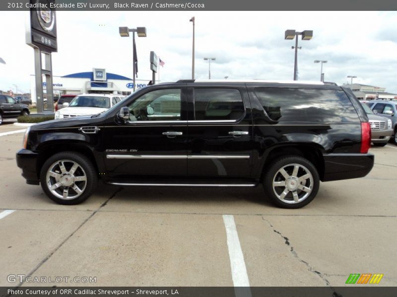 Black Raven / Cashmere/Cocoa 2012 Cadillac Escalade ESV Luxury