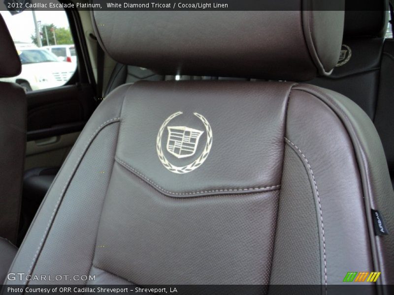 Embroidered Cadillac logo on seat - 2012 Cadillac Escalade Platinum