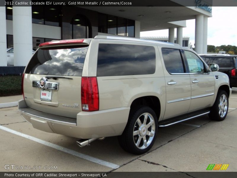 Gold Mist Metallic / Cashmere/Cocoa 2012 Cadillac Escalade ESV Luxury