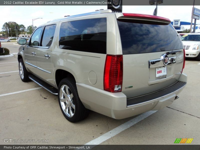 Gold Mist Metallic / Cashmere/Cocoa 2012 Cadillac Escalade ESV Luxury