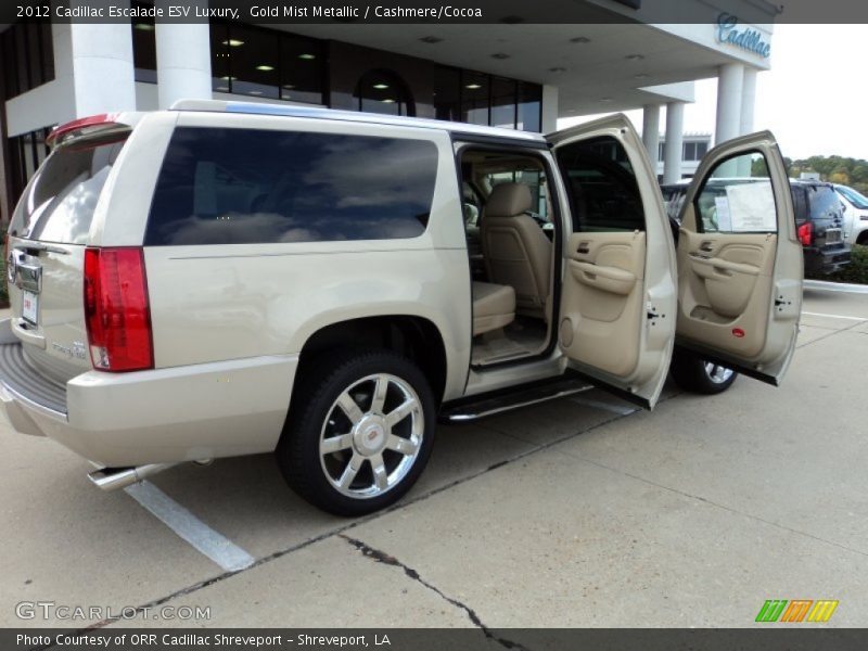 Gold Mist Metallic / Cashmere/Cocoa 2012 Cadillac Escalade ESV Luxury