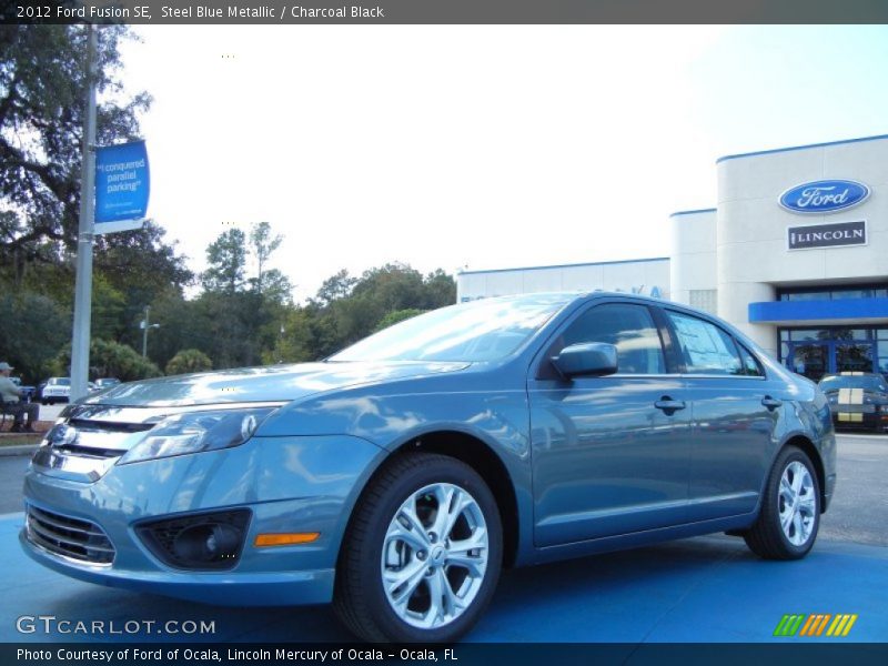 Steel Blue Metallic / Charcoal Black 2012 Ford Fusion SE