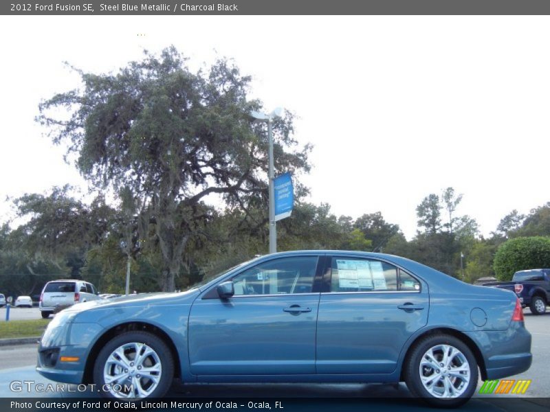 Steel Blue Metallic / Charcoal Black 2012 Ford Fusion SE