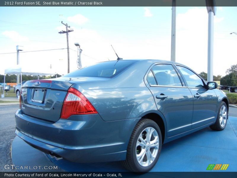 Steel Blue Metallic / Charcoal Black 2012 Ford Fusion SE