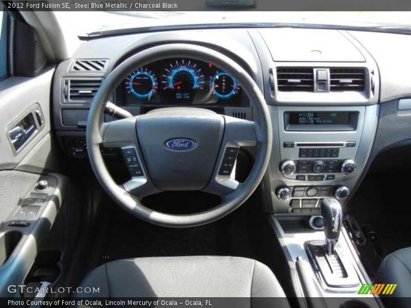 Steel Blue Metallic / Charcoal Black 2012 Ford Fusion SE
