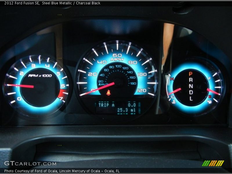 Steel Blue Metallic / Charcoal Black 2012 Ford Fusion SE