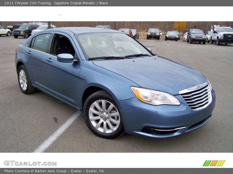 Sapphire Crystal Metallic / Black 2011 Chrysler 200 Touring