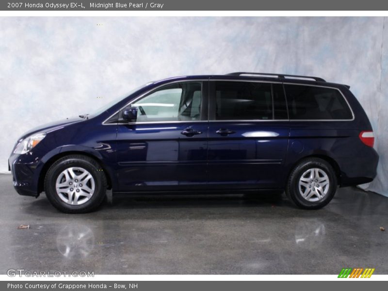 Midnight Blue Pearl / Gray 2007 Honda Odyssey EX-L