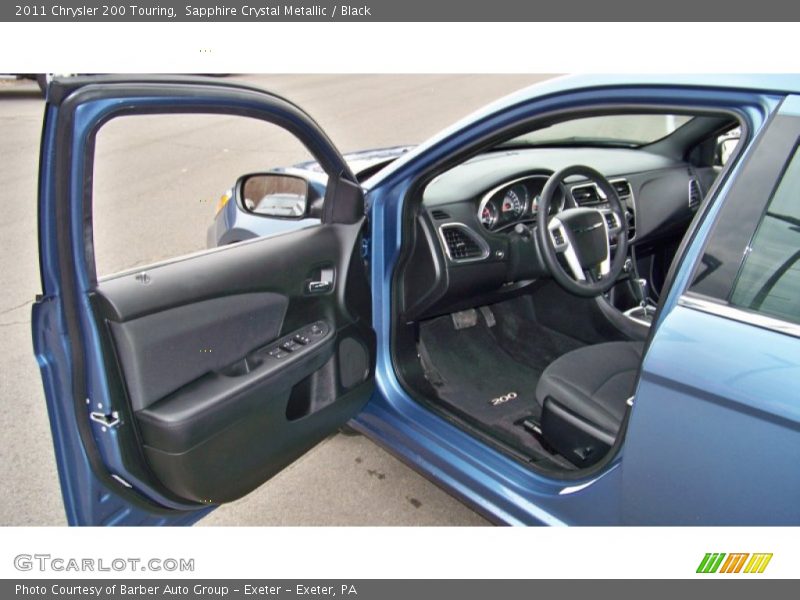Sapphire Crystal Metallic / Black 2011 Chrysler 200 Touring