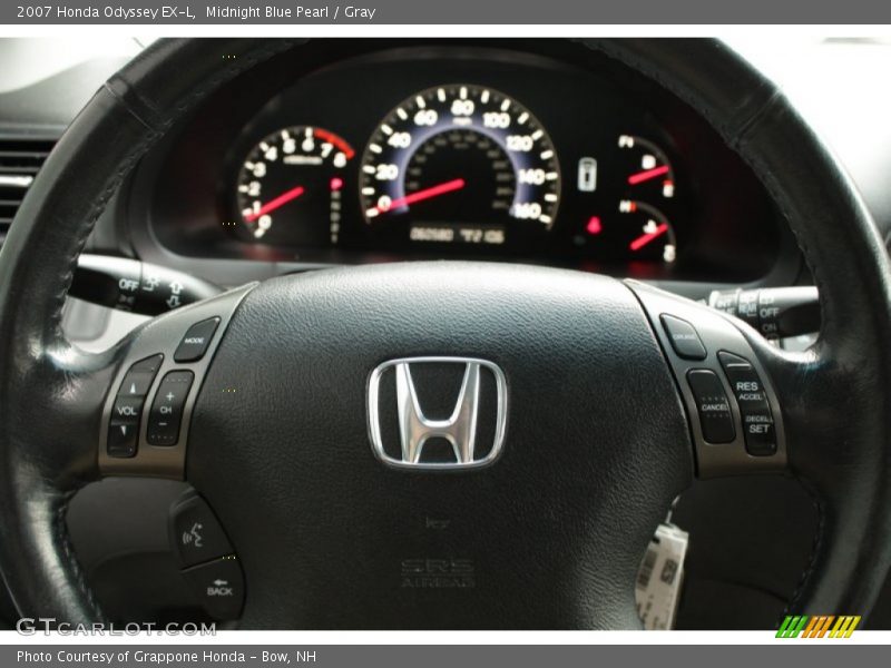 Midnight Blue Pearl / Gray 2007 Honda Odyssey EX-L