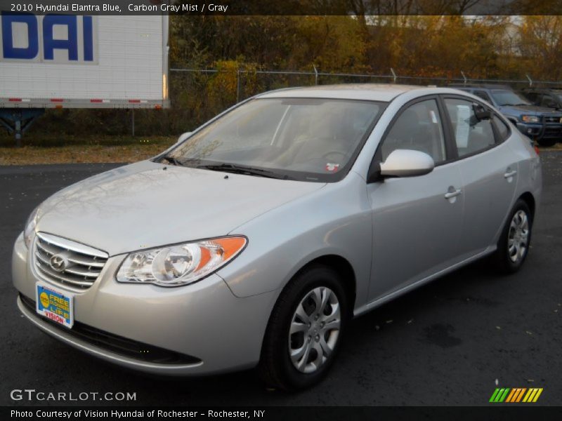 Carbon Gray Mist / Gray 2010 Hyundai Elantra Blue