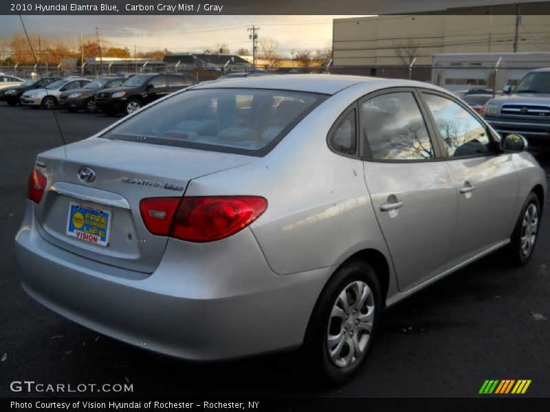 Carbon Gray Mist / Gray 2010 Hyundai Elantra Blue