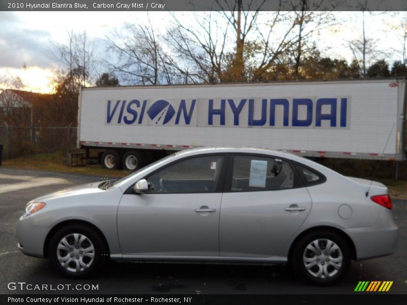Carbon Gray Mist / Gray 2010 Hyundai Elantra Blue