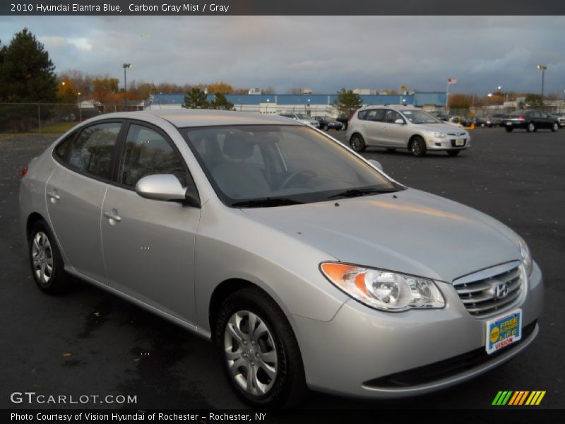 Carbon Gray Mist / Gray 2010 Hyundai Elantra Blue