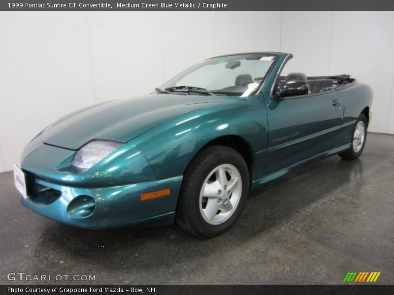 Medium Green Blue Metallic / Graphite 1999 Pontiac Sunfire GT Convertible