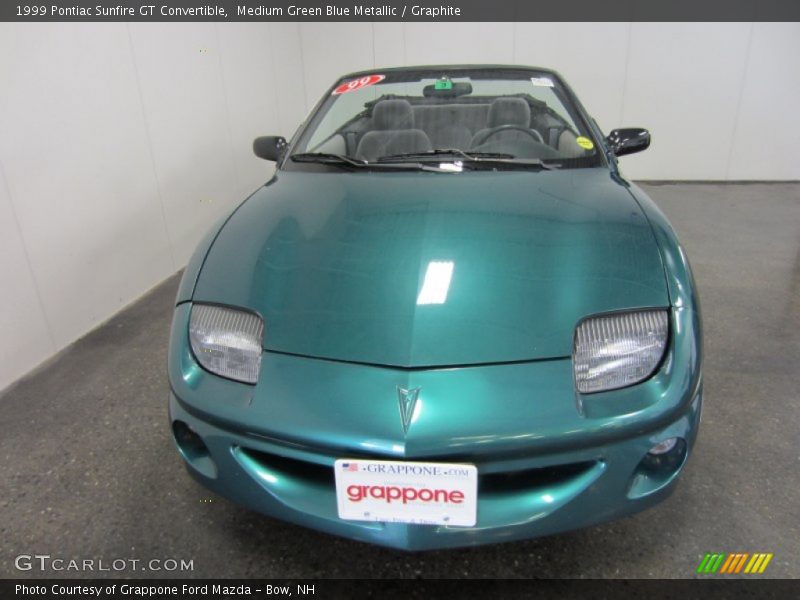 Medium Green Blue Metallic / Graphite 1999 Pontiac Sunfire GT Convertible