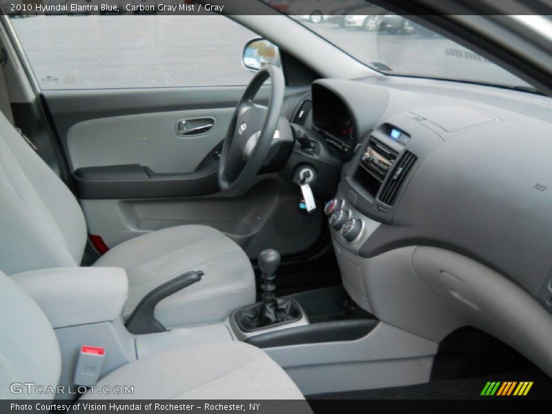 Carbon Gray Mist / Gray 2010 Hyundai Elantra Blue
