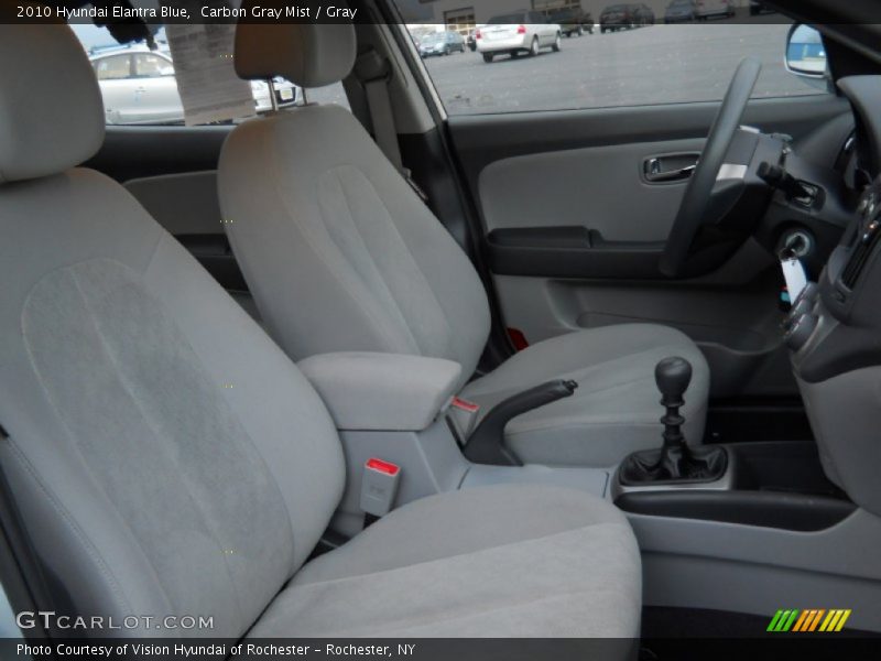 Carbon Gray Mist / Gray 2010 Hyundai Elantra Blue