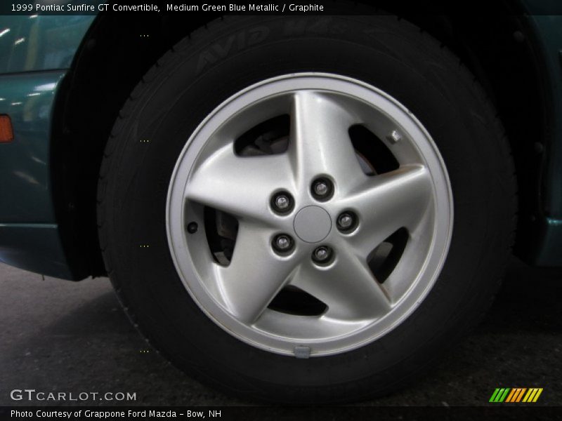 Medium Green Blue Metallic / Graphite 1999 Pontiac Sunfire GT Convertible