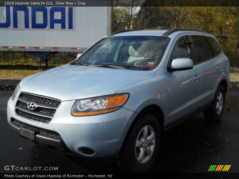 Silver Blue / Gray 2008 Hyundai Santa Fe GLS