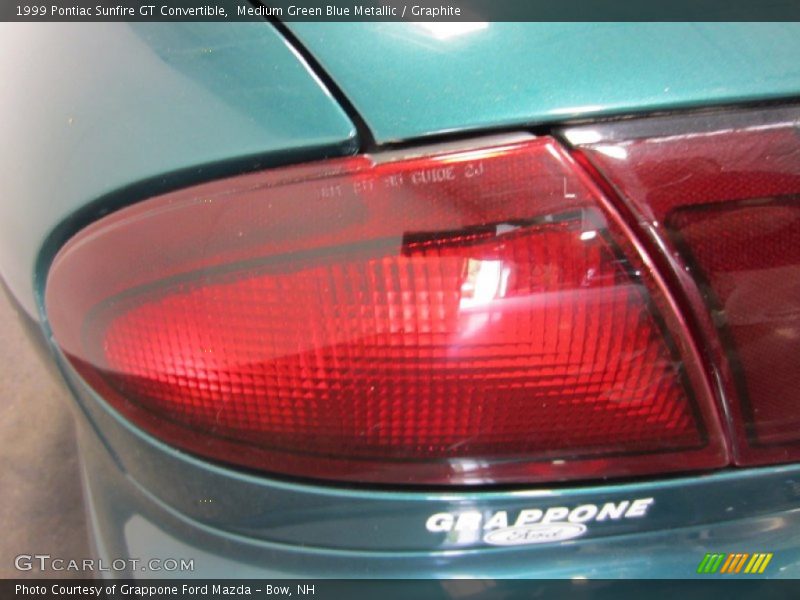 Medium Green Blue Metallic / Graphite 1999 Pontiac Sunfire GT Convertible