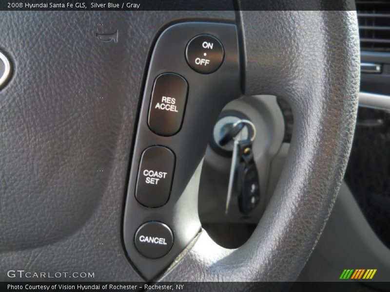 Silver Blue / Gray 2008 Hyundai Santa Fe GLS