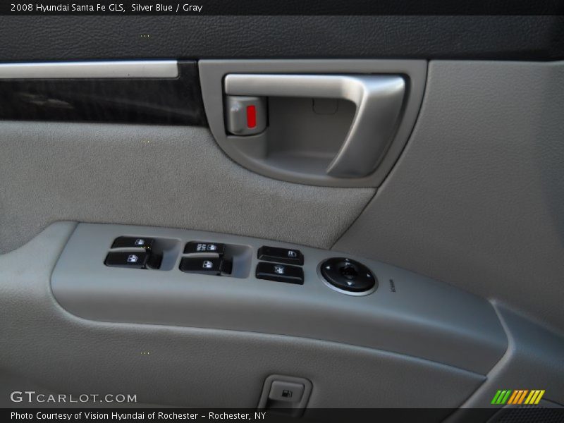 Silver Blue / Gray 2008 Hyundai Santa Fe GLS