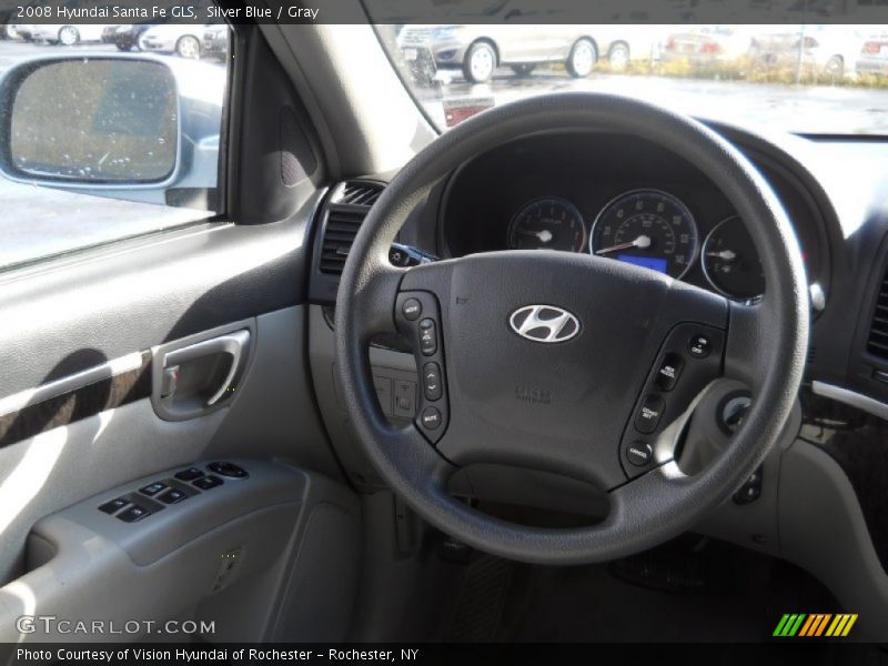 Silver Blue / Gray 2008 Hyundai Santa Fe GLS