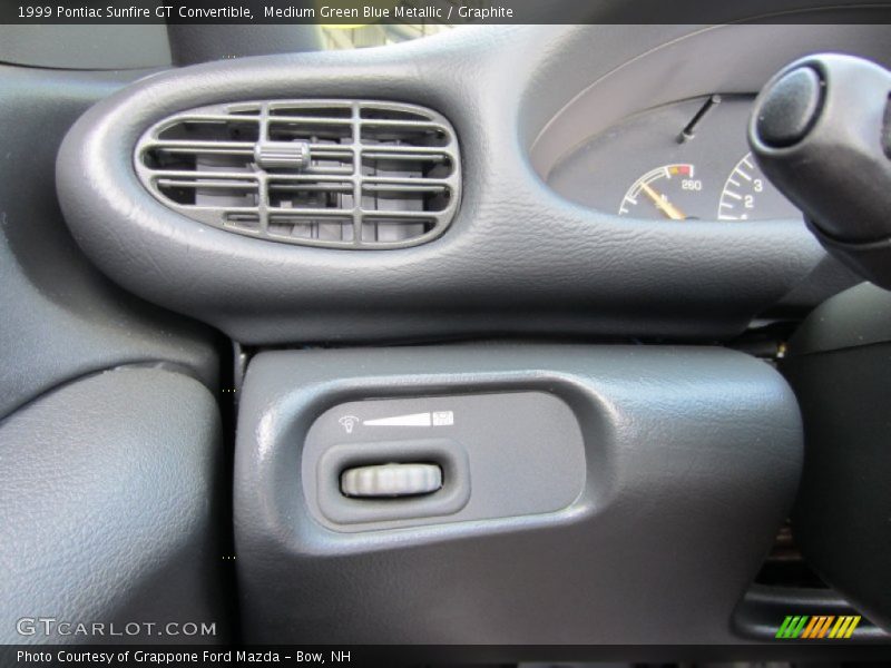 Medium Green Blue Metallic / Graphite 1999 Pontiac Sunfire GT Convertible