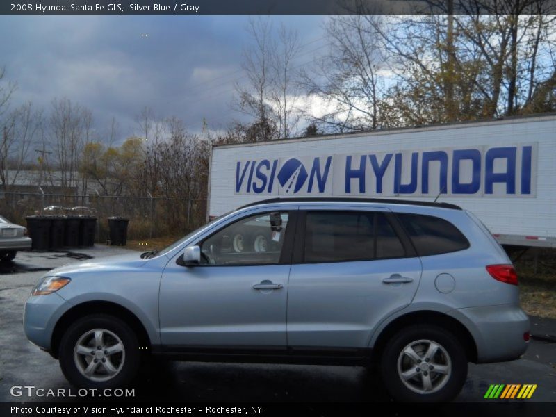 Silver Blue / Gray 2008 Hyundai Santa Fe GLS