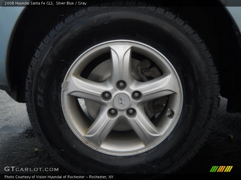 Silver Blue / Gray 2008 Hyundai Santa Fe GLS
